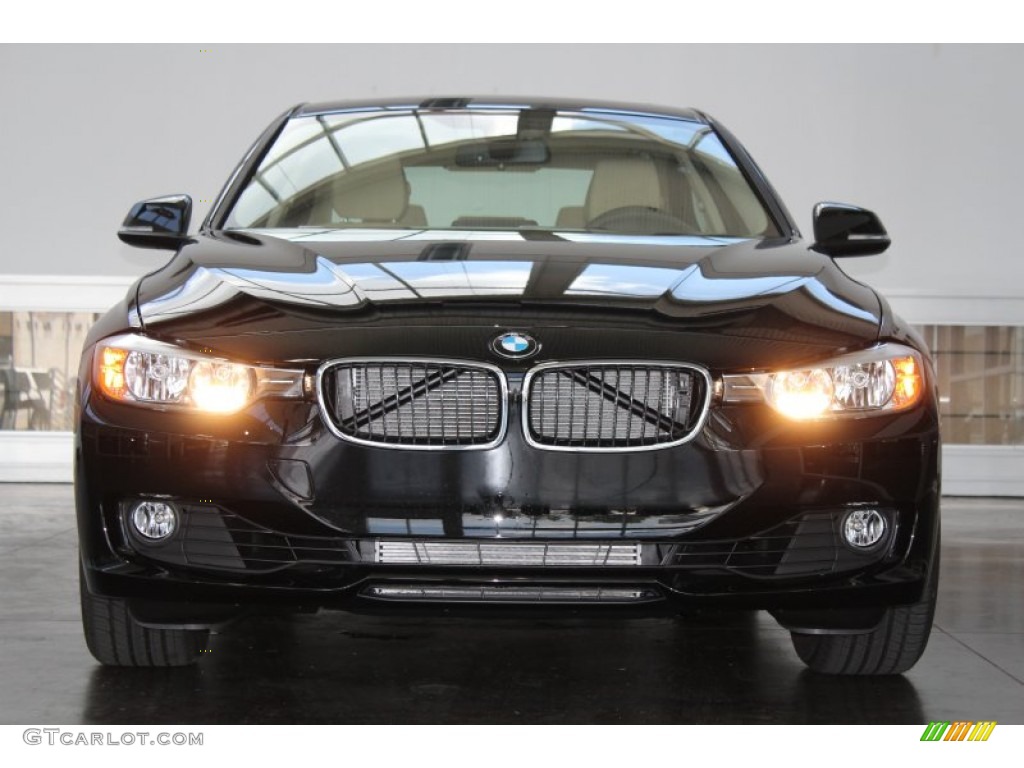 2013 3 Series 328i Sedan - Jet Black / Venetian Beige photo #8