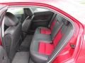 2010 Ford Fusion Charcoal Black/Sport Red Interior Rear Seat Photo