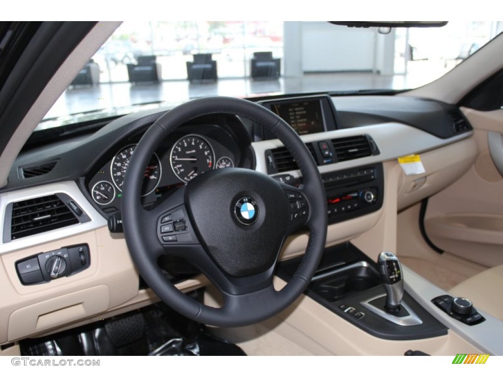 2013 3 Series 328i Sedan - Jet Black / Venetian Beige photo #13