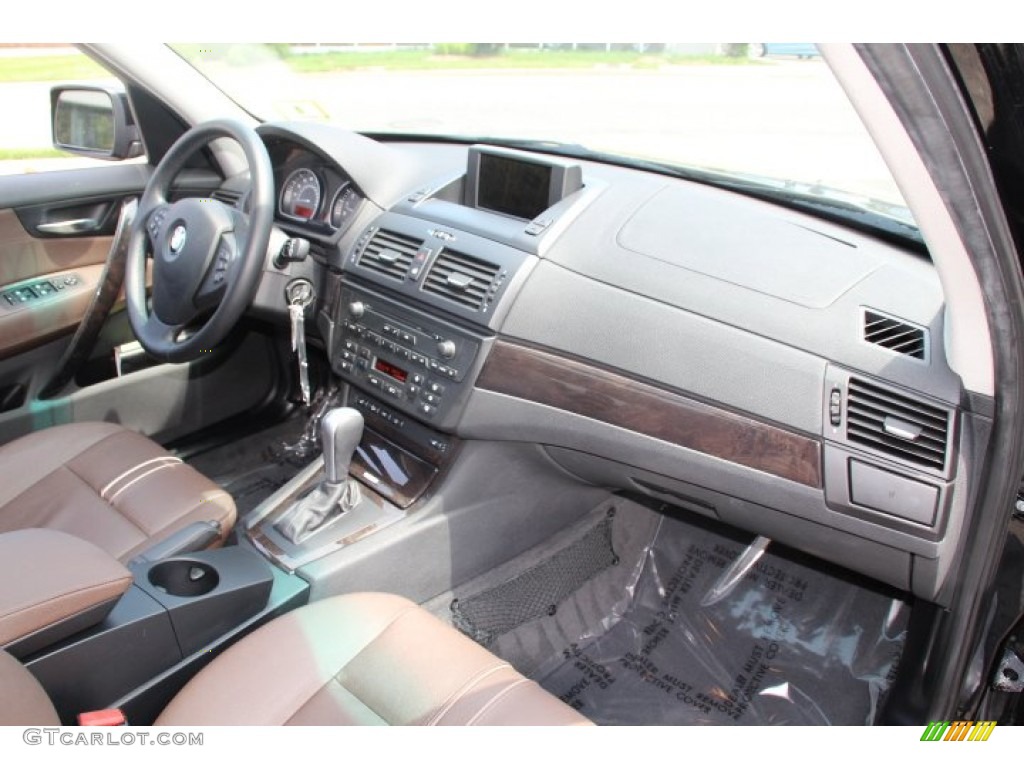2008 BMW X3 3.0si Tobacco Dashboard Photo #81611061