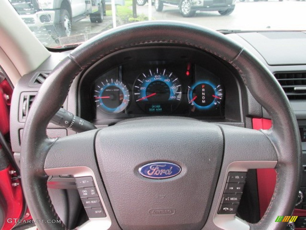 2010 Ford Fusion Sport Charcoal Black Red Steering Wheel Photo 2010 Ford Fusion Sport Charcoal Black Red Steering Wheel Photo 81611175