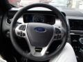 2013 Ford Taurus SHO Charcoal Black Leather Interior Steering Wheel Photo