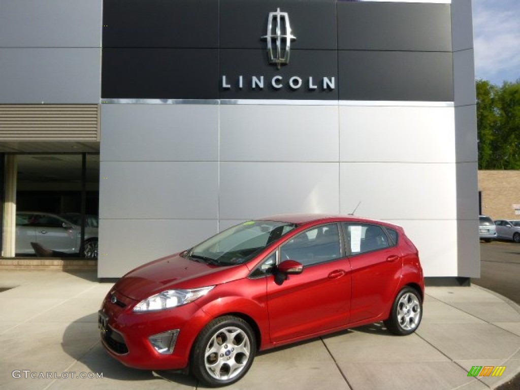 2011 Red Candy Metallic Ford Fiesta SES Hatchback 81583643 Photo 12