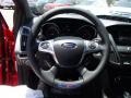 2013 Ford Focus ST Charcoal Black Full-Leather Recaro Seats Interior Steering Wheel Photo