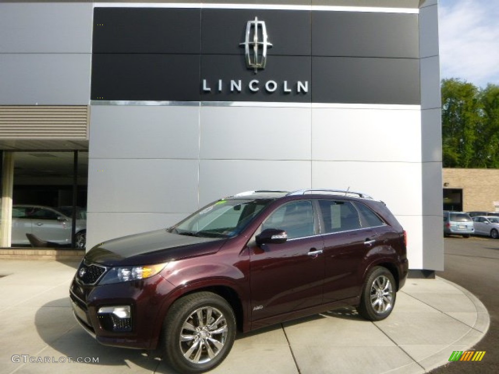 2011 Sorento SX V6 AWD - Dark Cherry / Black photo #1