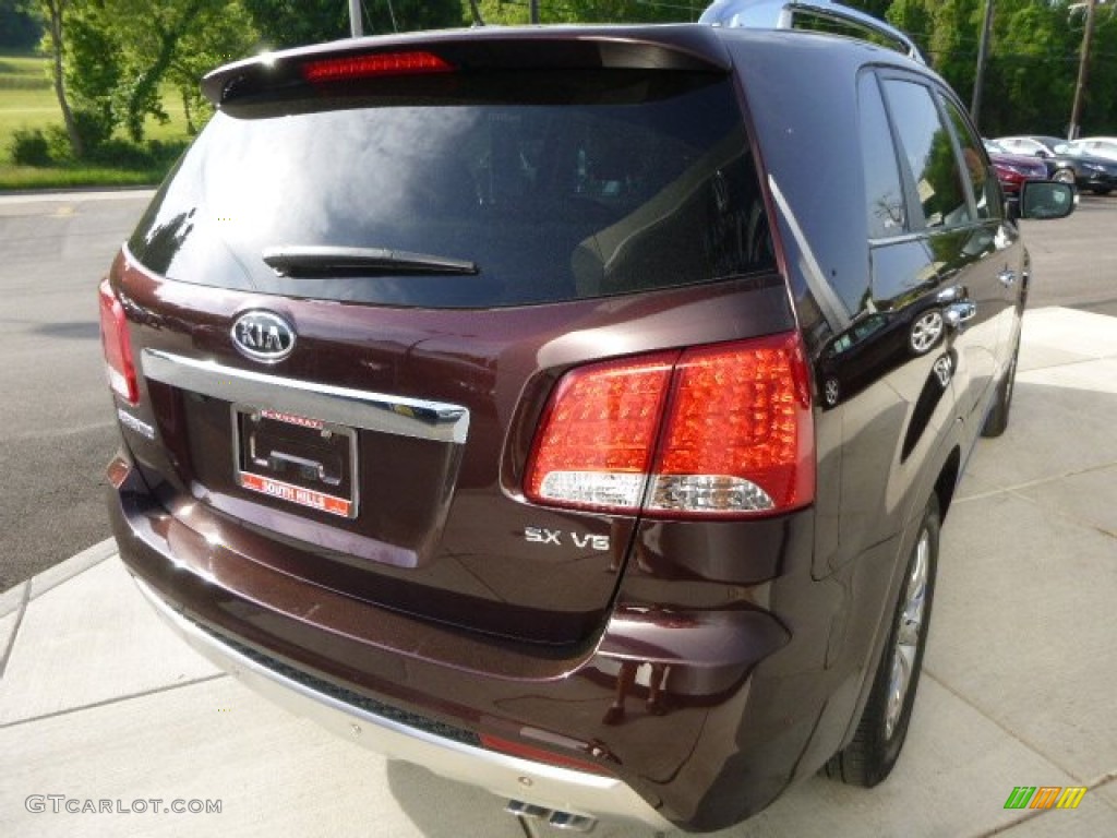 2011 Sorento SX V6 AWD - Dark Cherry / Black photo #5