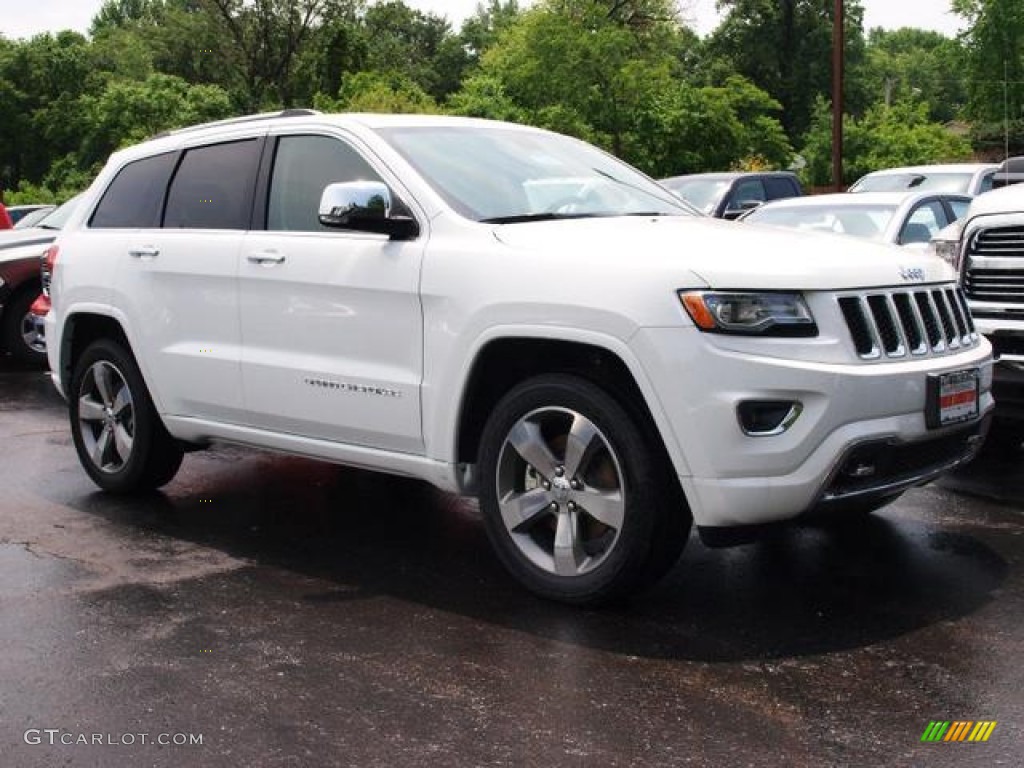 2014 Grand Cherokee Overland 4x4 - Bright White / Overland Nepal Jeep Brown Light Frost photo #2