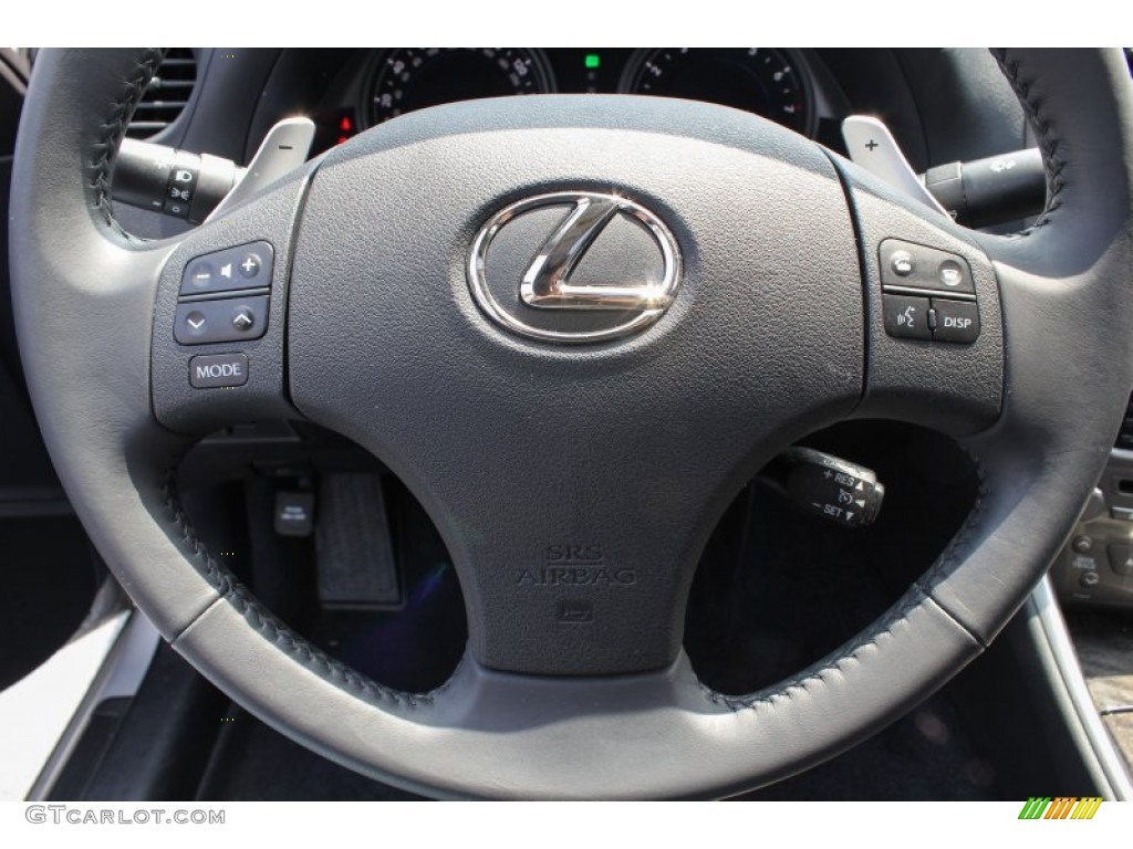 2010 Lexus IS 250 AWD Black Steering Wheel Photo #81616878