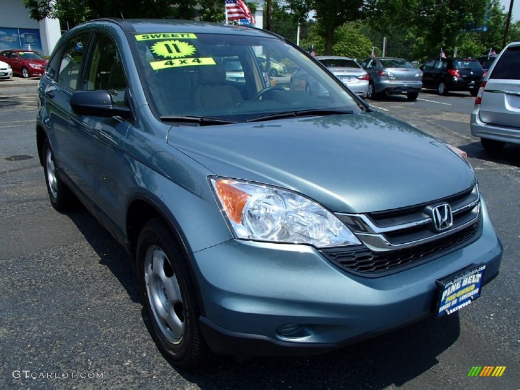 2011 CR-V LX 4WD - Opal Sage Metallic / Ivory photo #3