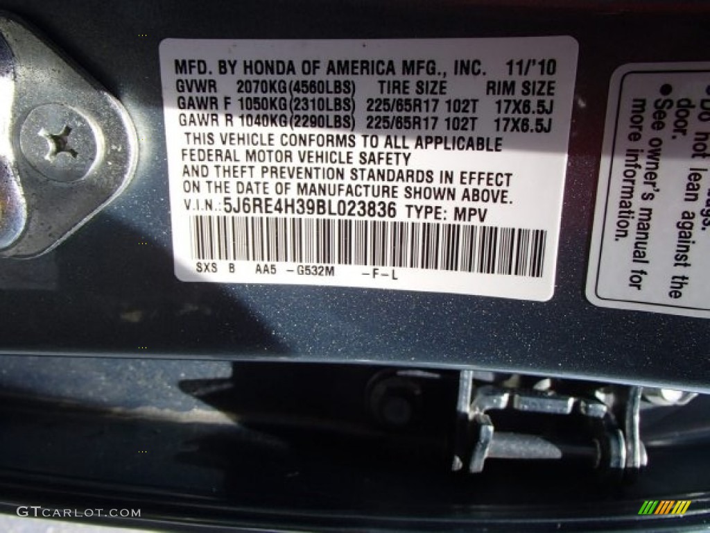 2011 CR-V LX 4WD - Opal Sage Metallic / Ivory photo #15