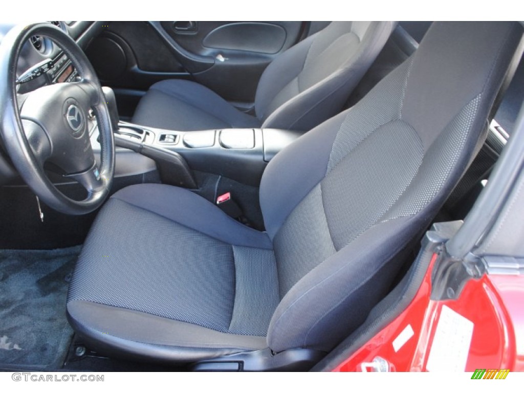 Black Interior 2003 Mazda MX-5 Miata Roadster Photo #81618405