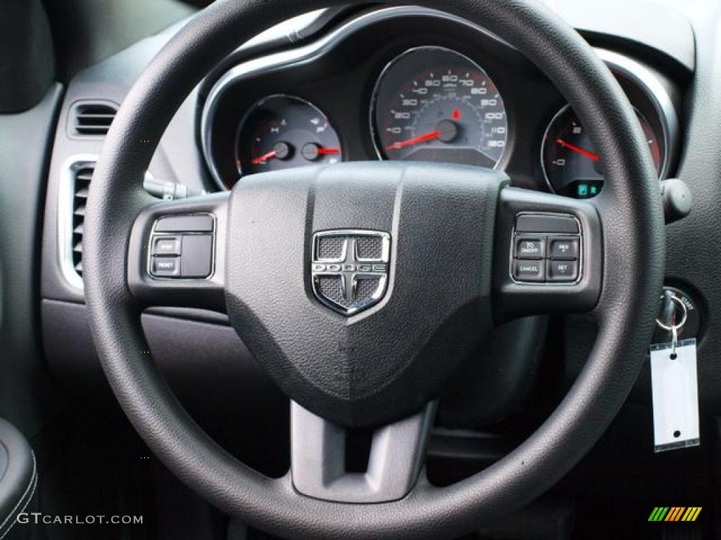 2013 Dodge Avenger SE Black Steering Wheel Photo #81619284