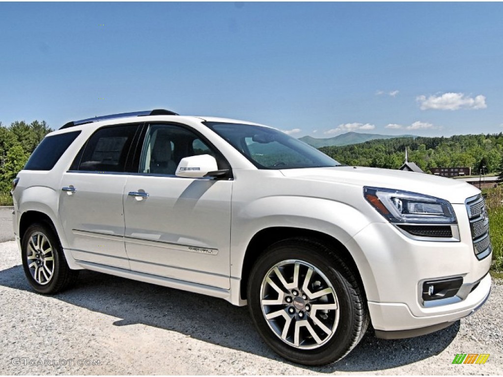 White Diamond Tricoat 2013 GMC Acadia Denali AWD Exterior Photo #81619428