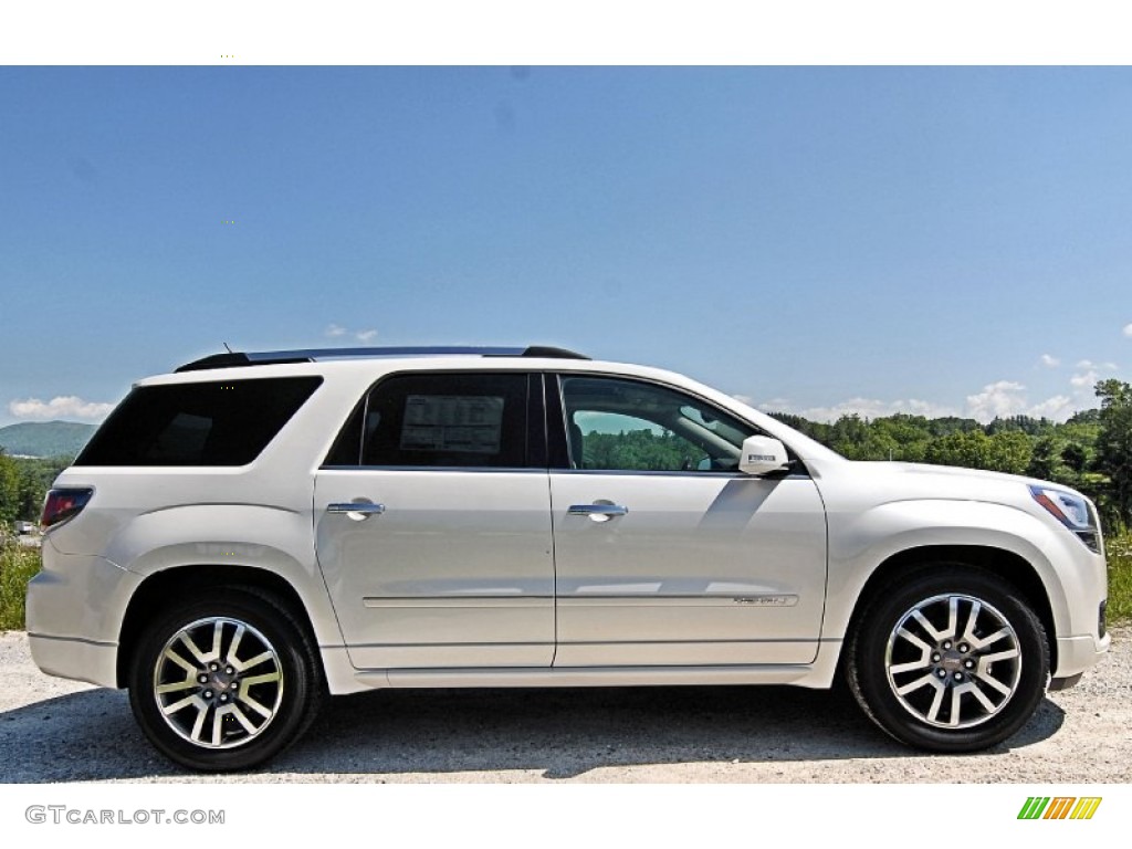 White Diamond Tricoat 2013 GMC Acadia Denali AWD Exterior Photo #81619470