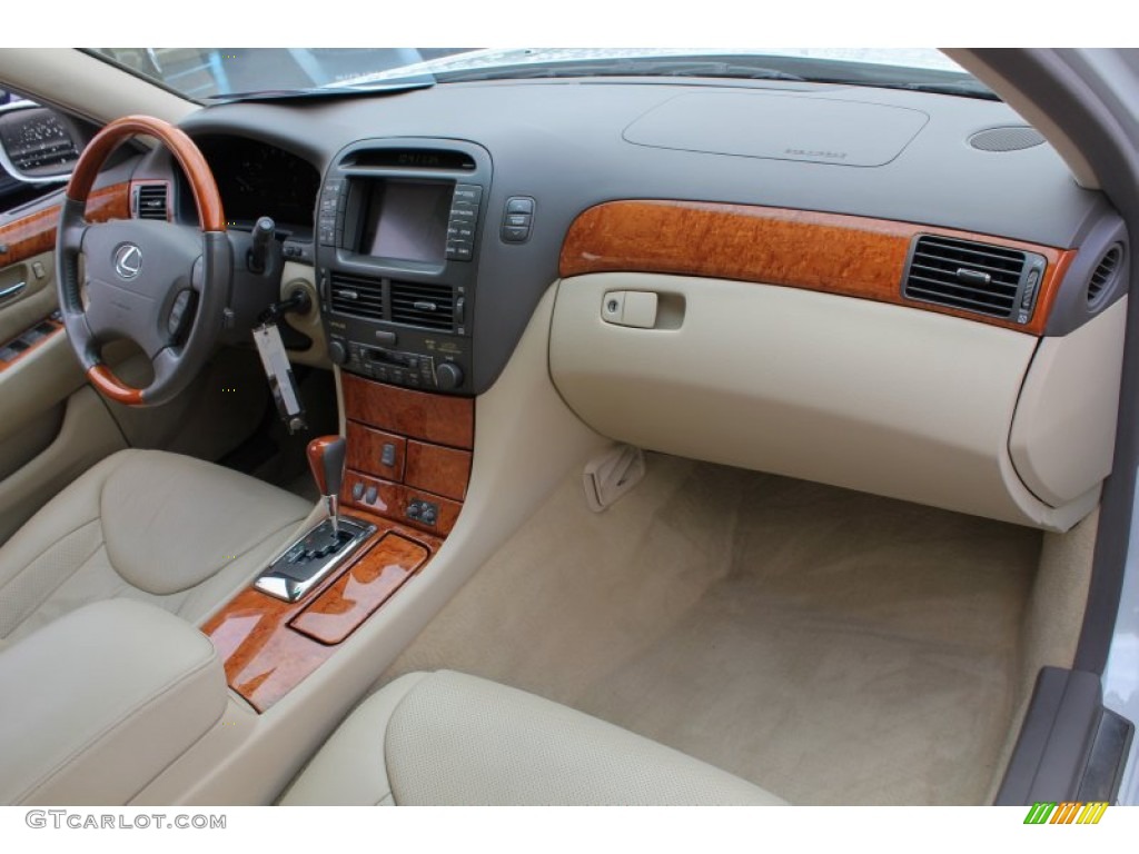 2004 Lexus LS 430 Cashmere Dashboard Photo #81620082