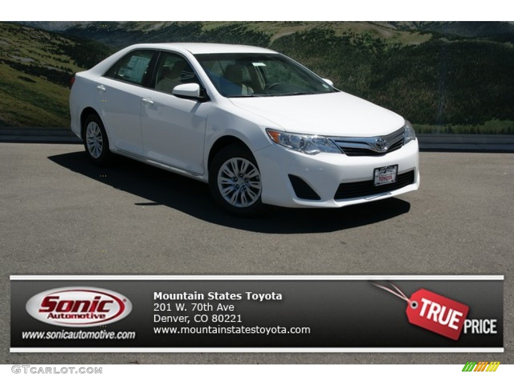 2013 Camry LE - Super White / Ivory photo #1