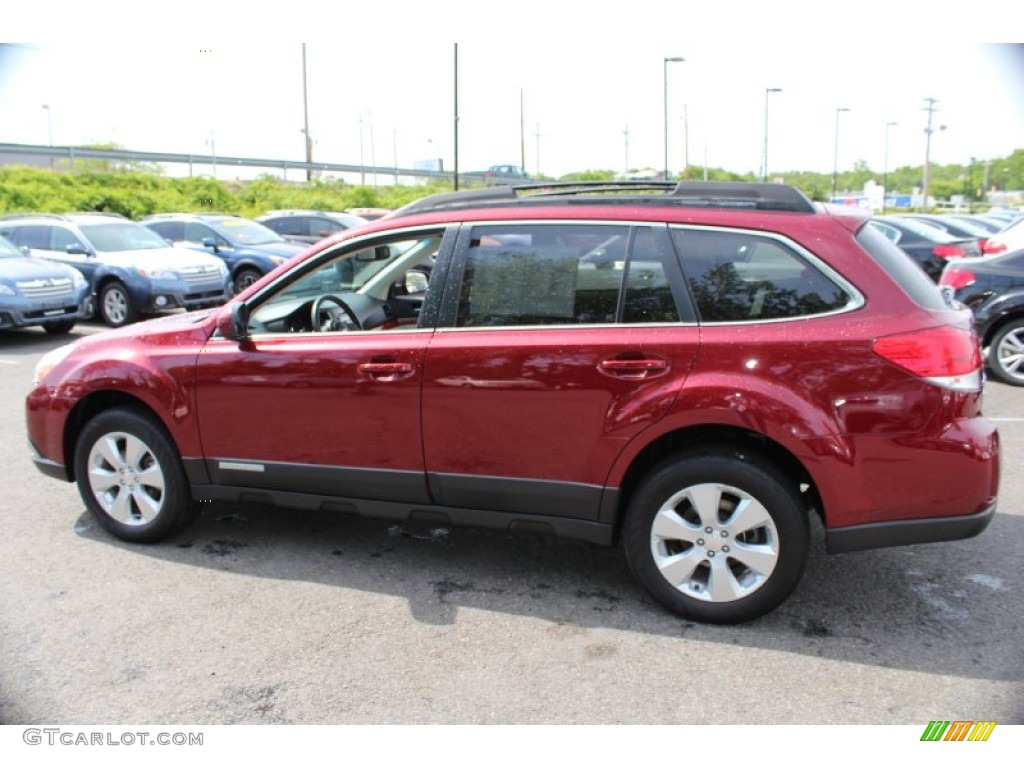 2011 Outback 2.5i Limited Wagon - Ruby Red Pearl / Warm Ivory photo #11