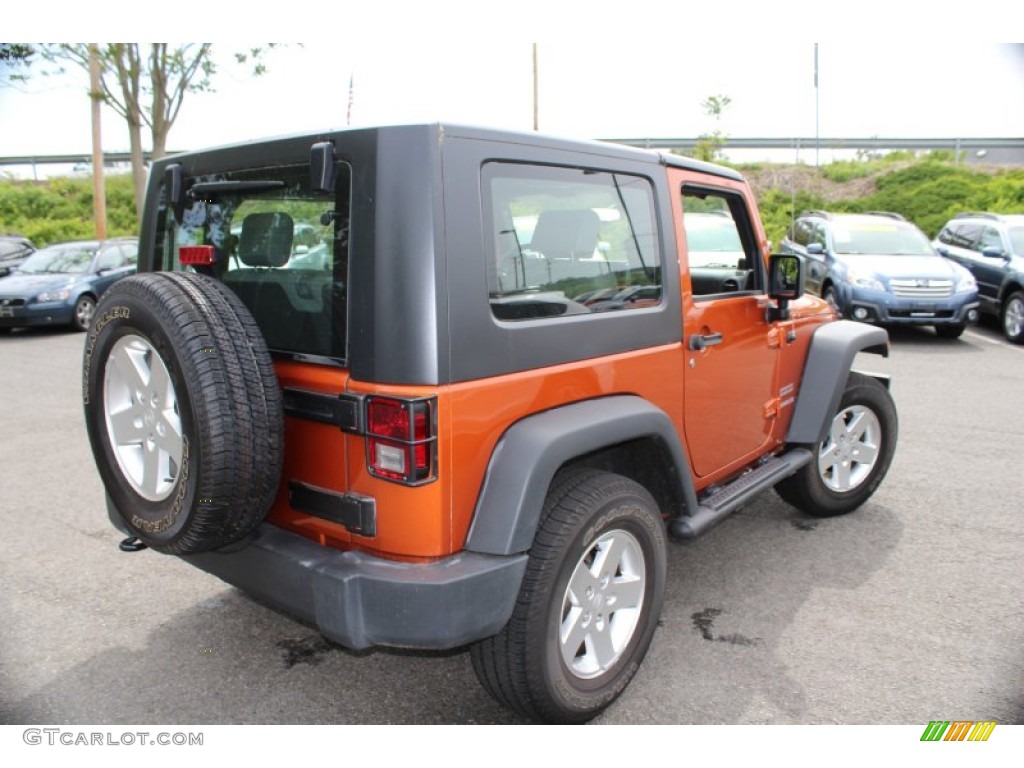 2010 Wrangler Sport 4x4 - Mango Tango Pearl / Dark Slate Gray/Medium Slate Gray photo #6