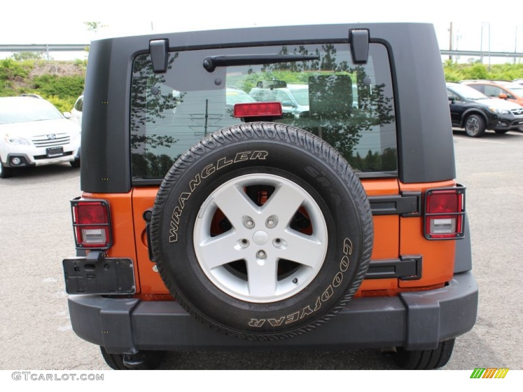 2010 Wrangler Sport 4x4 - Mango Tango Pearl / Dark Slate Gray/Medium Slate Gray photo #7