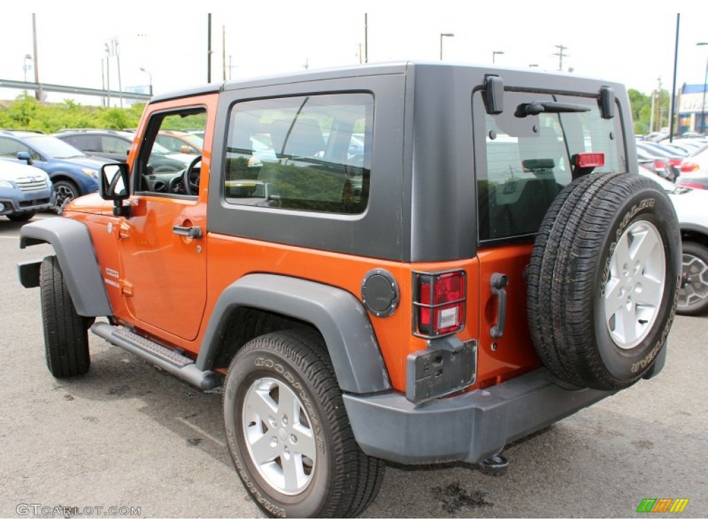 2010 Wrangler Sport 4x4 - Mango Tango Pearl / Dark Slate Gray/Medium Slate Gray photo #10