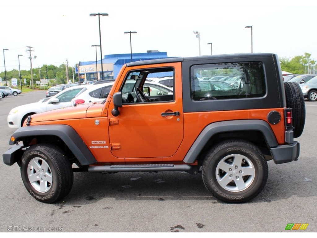 2010 Wrangler Sport 4x4 - Mango Tango Pearl / Dark Slate Gray/Medium Slate Gray photo #11