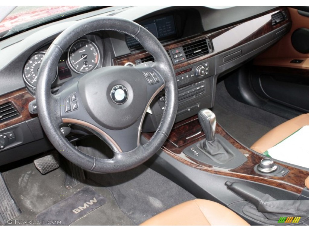 2008 3 Series 335xi Coupe - Crimson Red / Saddle Brown/Black photo #5