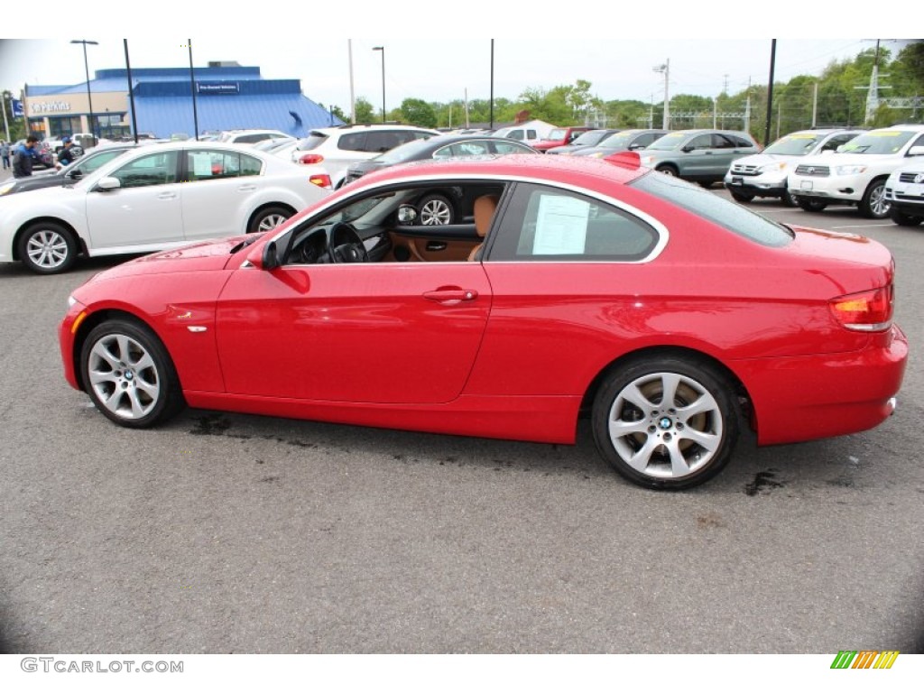 2008 3 Series 335xi Coupe - Crimson Red / Saddle Brown/Black photo #11