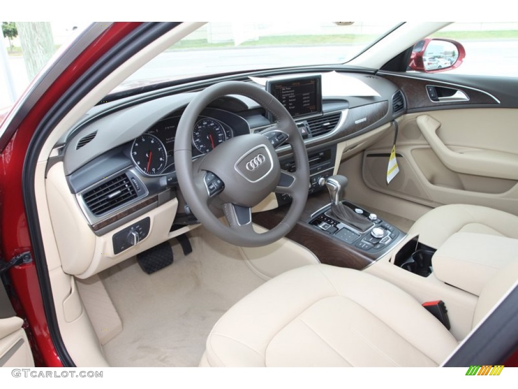 Velvet Beige Interior 2013 Audi A6 2.0T quattro Sedan Photo #81627297