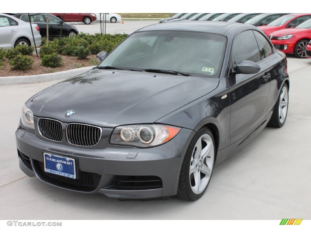 2008 1 Series 135i Coupe - Sparkling Graphite Metallic / Black photo #3