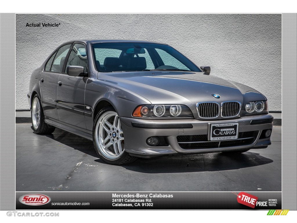 2003 5 Series 540i Sedan - Titanium Silver Metallic / Black photo #1