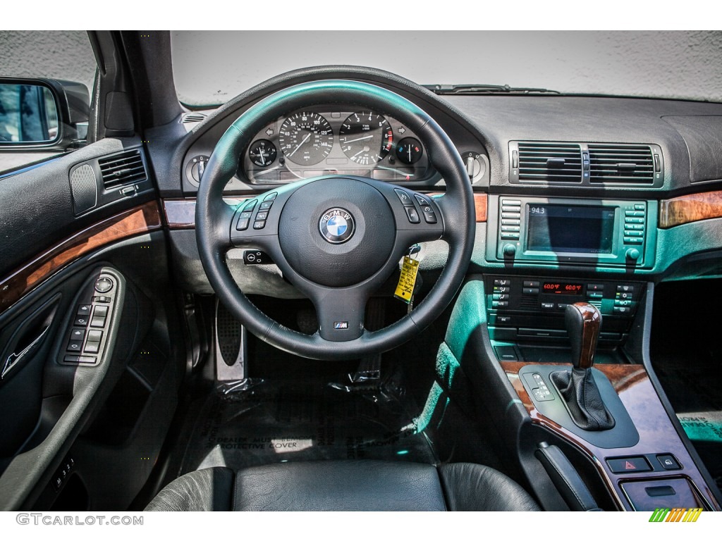 2003 5 Series 540i Sedan - Titanium Silver Metallic / Black photo #4