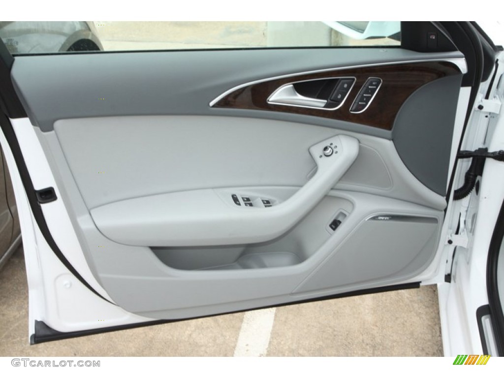 2013 Audi A6 2.0T quattro Sedan Titanium Gray Door Panel Photo #81627984