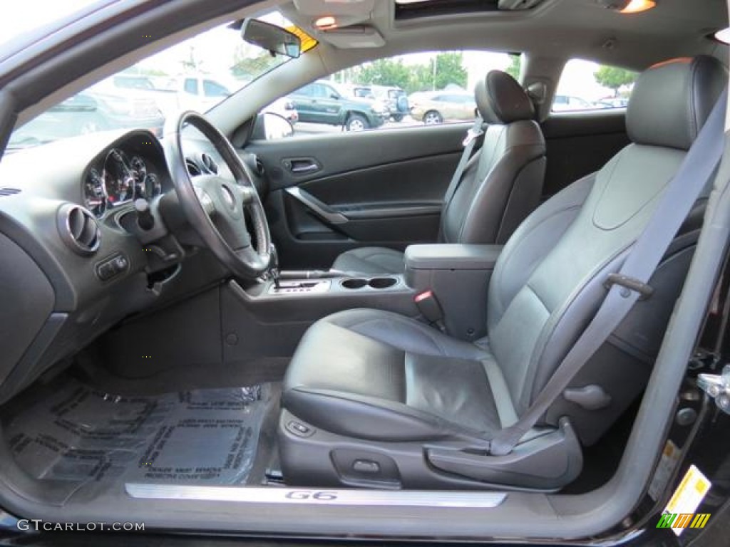 Ebony Interior 2006 Pontiac G6 GT Coupe Photo #81628892