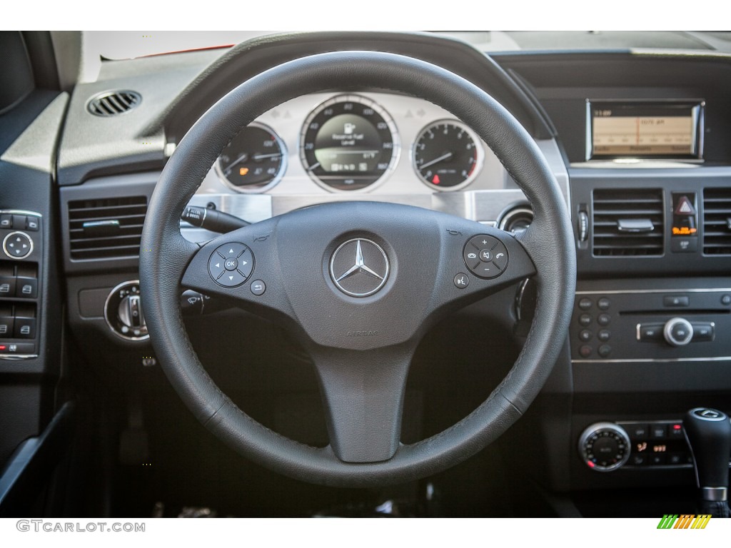 2010 Mercedes-Benz GLK 350 4Matic Black Steering Wheel Photo #81629034