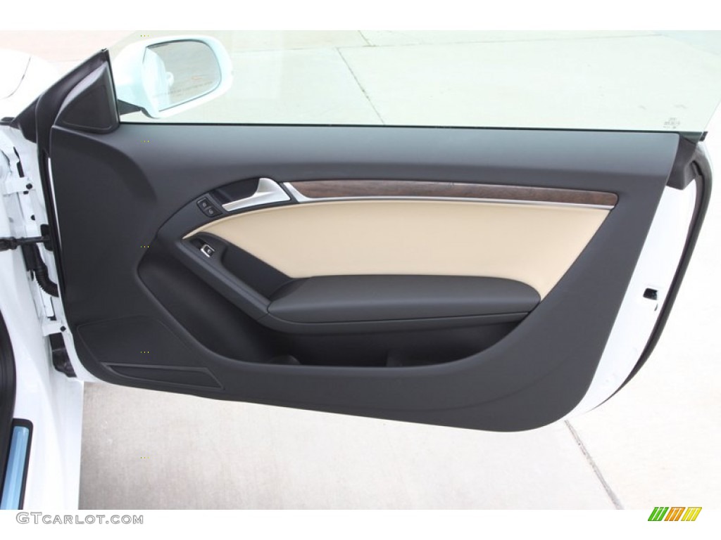 2013 Audi A5 2.0T quattro Coupe Velvet Beige Door Panel Photo #81629862
