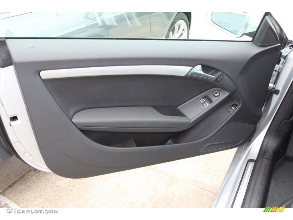 2013 Audi A5 2.0T quattro Coupe Black Door Panel Photo #81630142