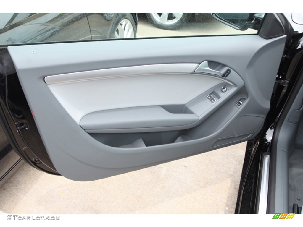 2013 Audi A5 2.0T quattro Coupe Titanium Grey/Steel Grey Door Panel Photo #81630421