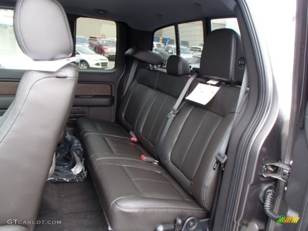 2013 Ford F150 Lariat SuperCab 4x4 Rear Seat Photo #81630973