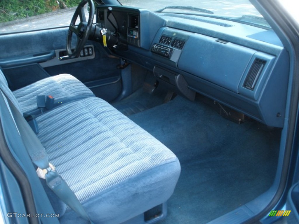 1990 C/K C1500 Silverado Regular Cab - Catalina Blue Metallic / Blue photo #7