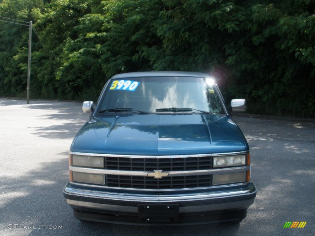 1990 C/K C1500 Silverado Regular Cab - Catalina Blue Metallic / Blue photo #12