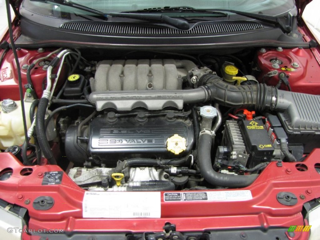1998 Stratus ES - Candy Apple Red Metallic / Silverfern photo #4