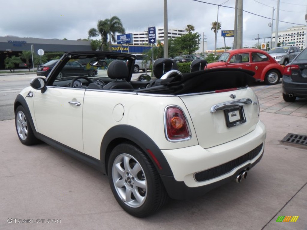 2010 Cooper S Convertible - Pepper White / Lounge Carbon Black Leather photo #3