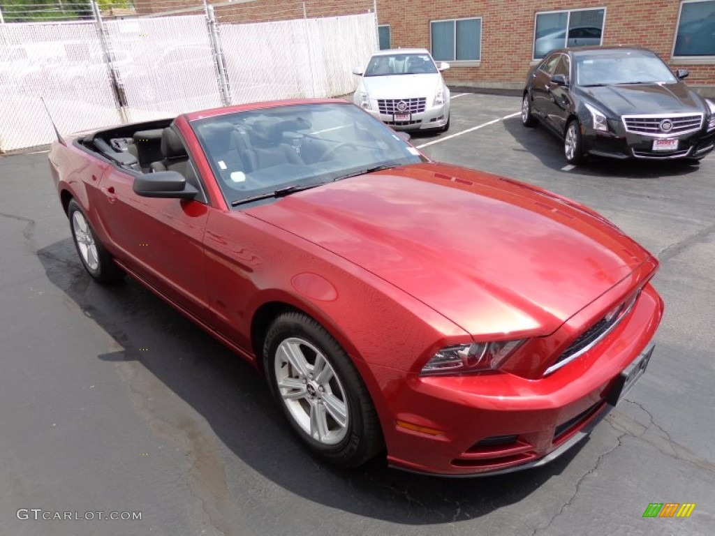 2014 Mustang V6 Convertible - Ruby Red / Charcoal Black photo #11