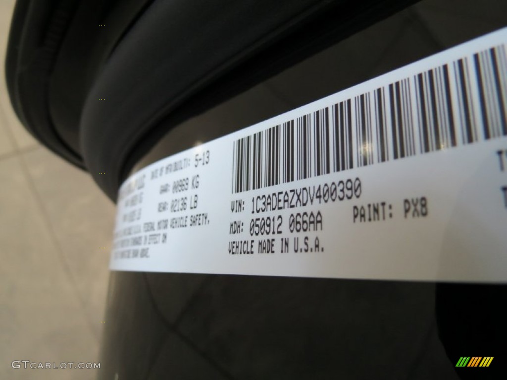 2013 SRT Viper Color Code PX8 for Black Venom Photo #81637557