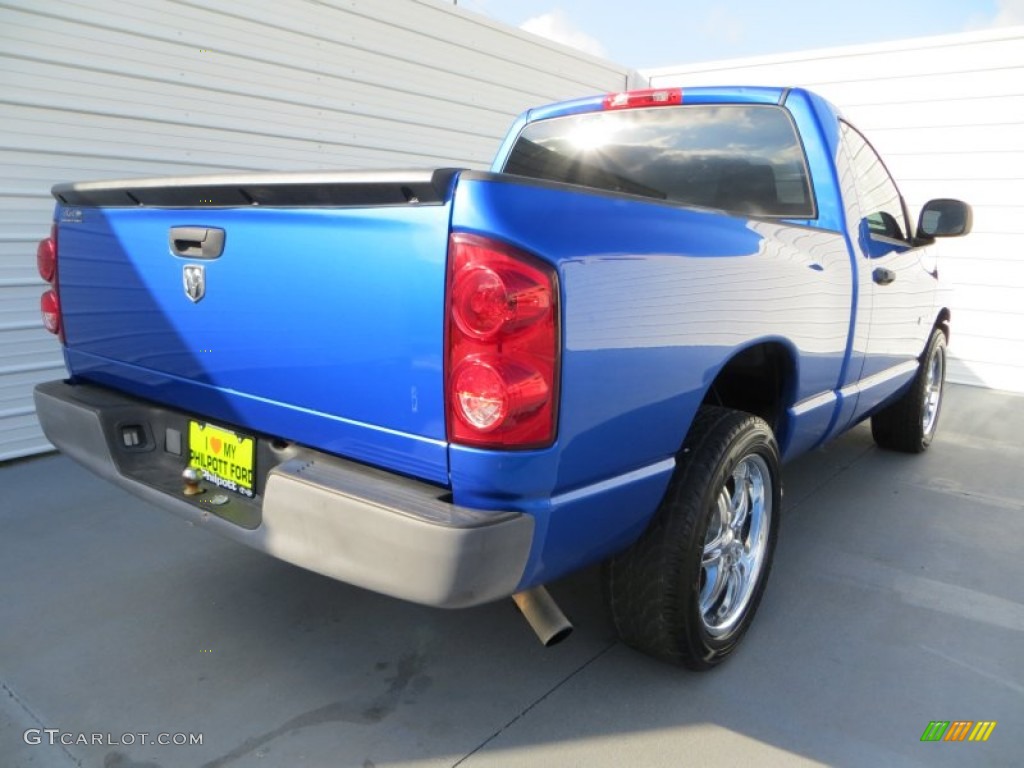 2008 Ram 1500 ST Regular Cab - Electric Blue Pearl / Medium Slate Gray photo #4