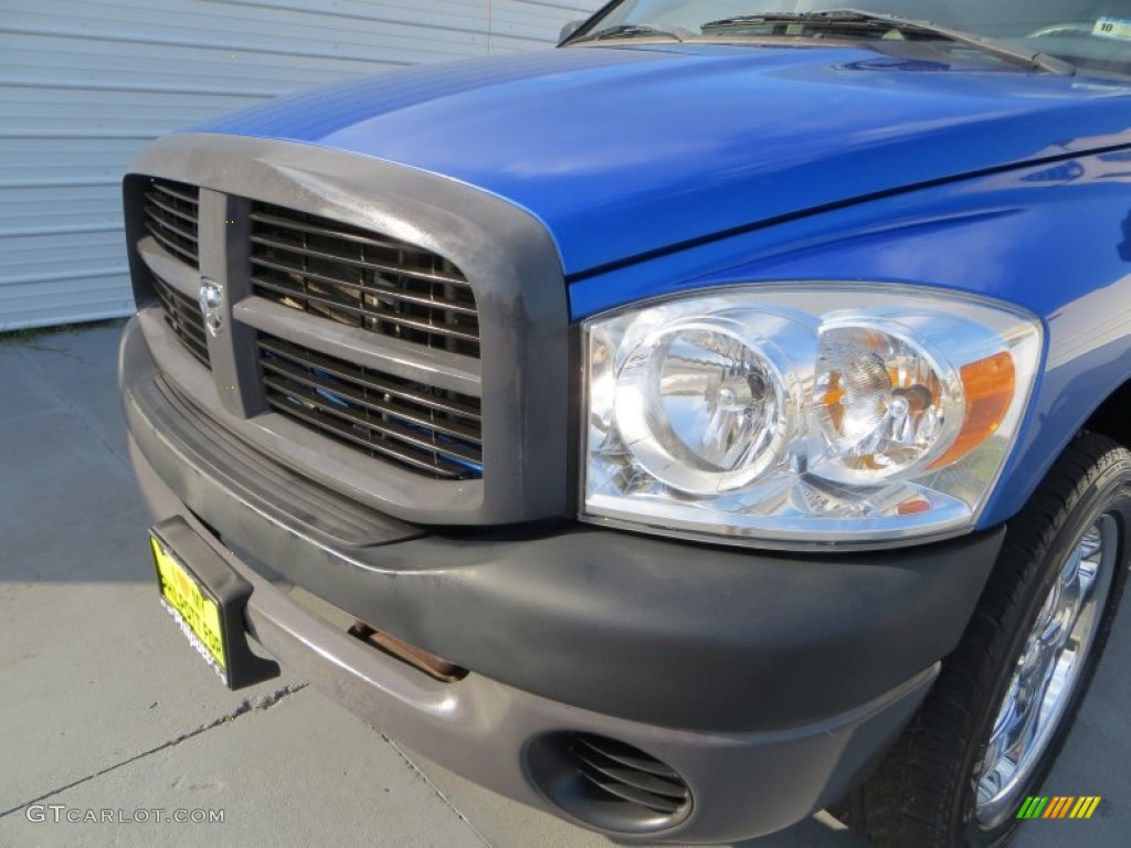 2008 Ram 1500 ST Regular Cab - Electric Blue Pearl / Medium Slate Gray photo #10