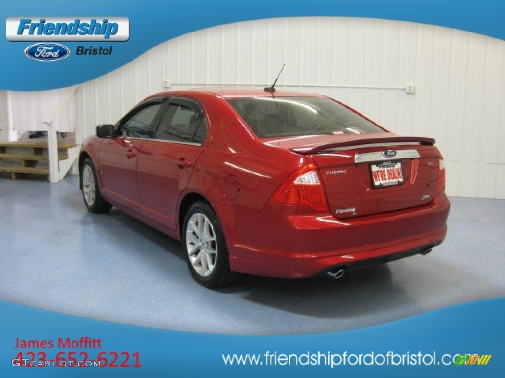 2010 Fusion SEL V6 - Red Candy Metallic / Medium Light Stone photo #5