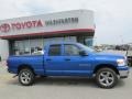 2007 Electric Blue Pearl Dodge Ram 1500 Big Horn Edition Quad Cab 4x4  photo #2