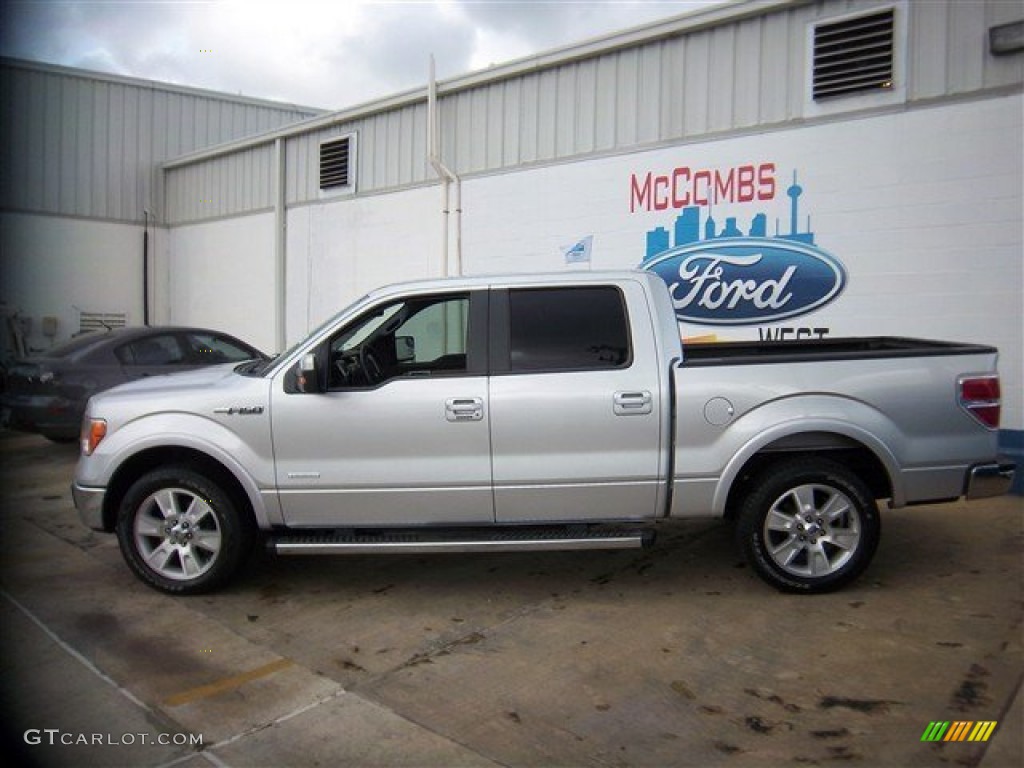 2011 F150 Lariat SuperCrew - Ingot Silver Metallic / Black photo #9