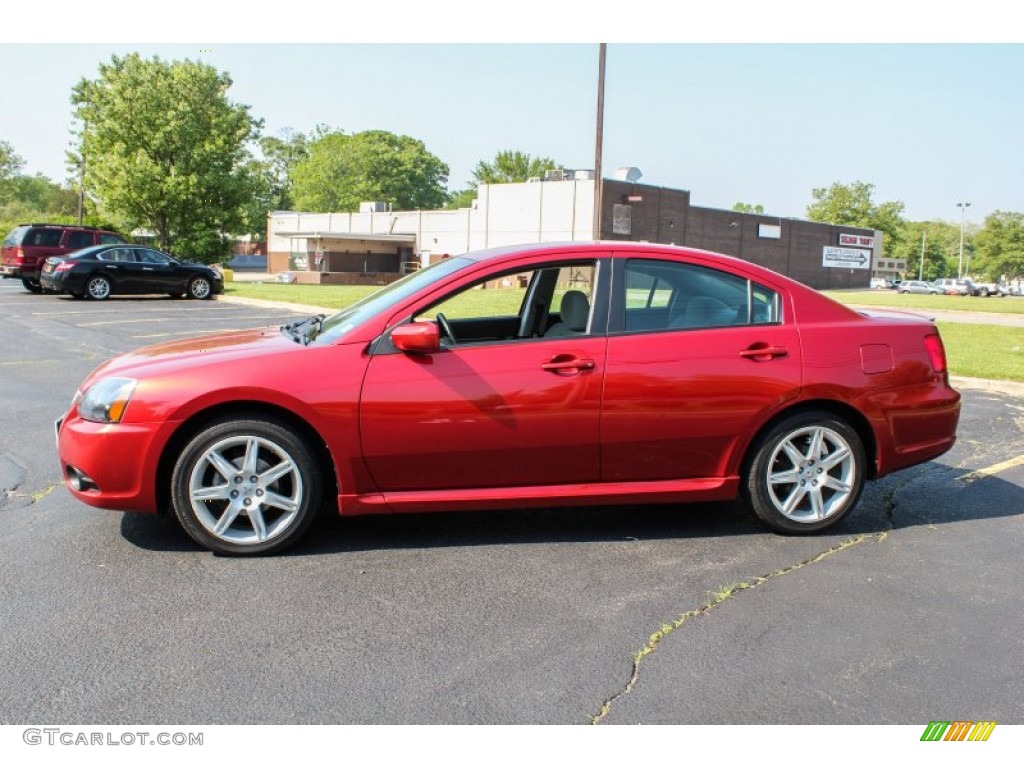 2010 Galant Sport Edition - Rave Red Pearl / Medium Gray photo #3